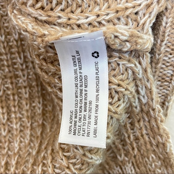 a.n.d Cowl Neck Crochet Tan Sweater XS - Picture 5 of 7